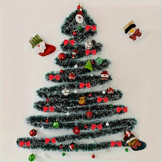Christmas Rattan Dark Green And Edge Christmas Decoration Strips