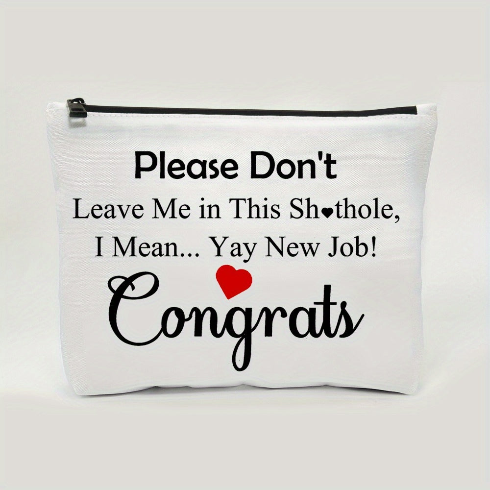 Funny Coworker Leaving Job Makeup Bag Farewell Gift