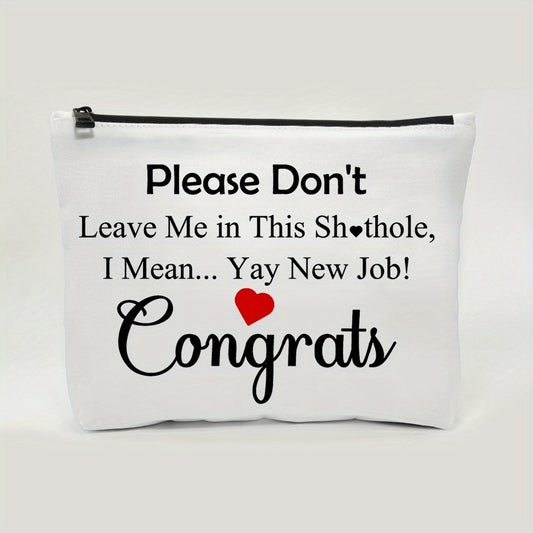 Funny Coworker Leaving Job Makeup Bag Farewell Gift