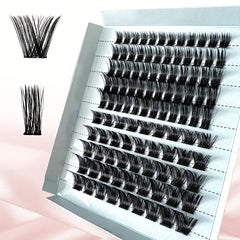 DIY Mixed Length Natural Cluster Lashes Extension False Eyelashes