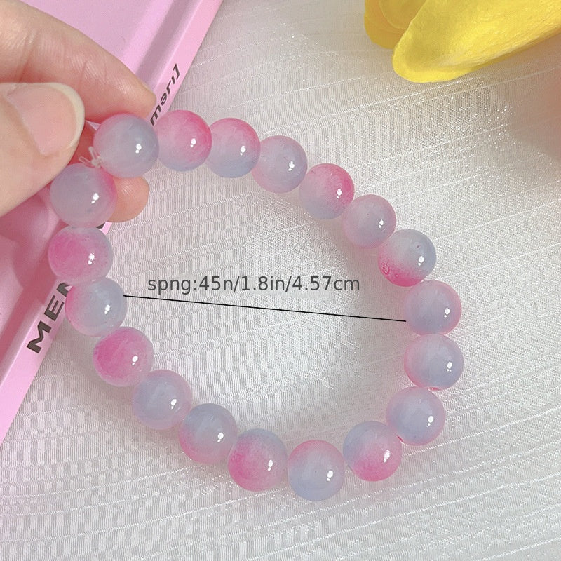 Gradient Colored Resinous Beads Bracelet for Children - Birthday Party Gift
