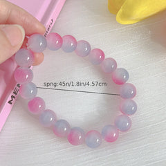 Gradient Colored Resinous Beads Bracelet for Children - Birthday Party Gift