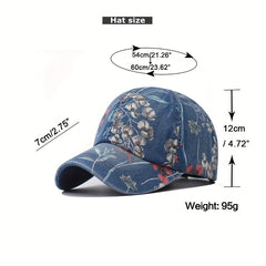 Casual Sunscreen Washed Print Cowboy Baseball Cap Hat