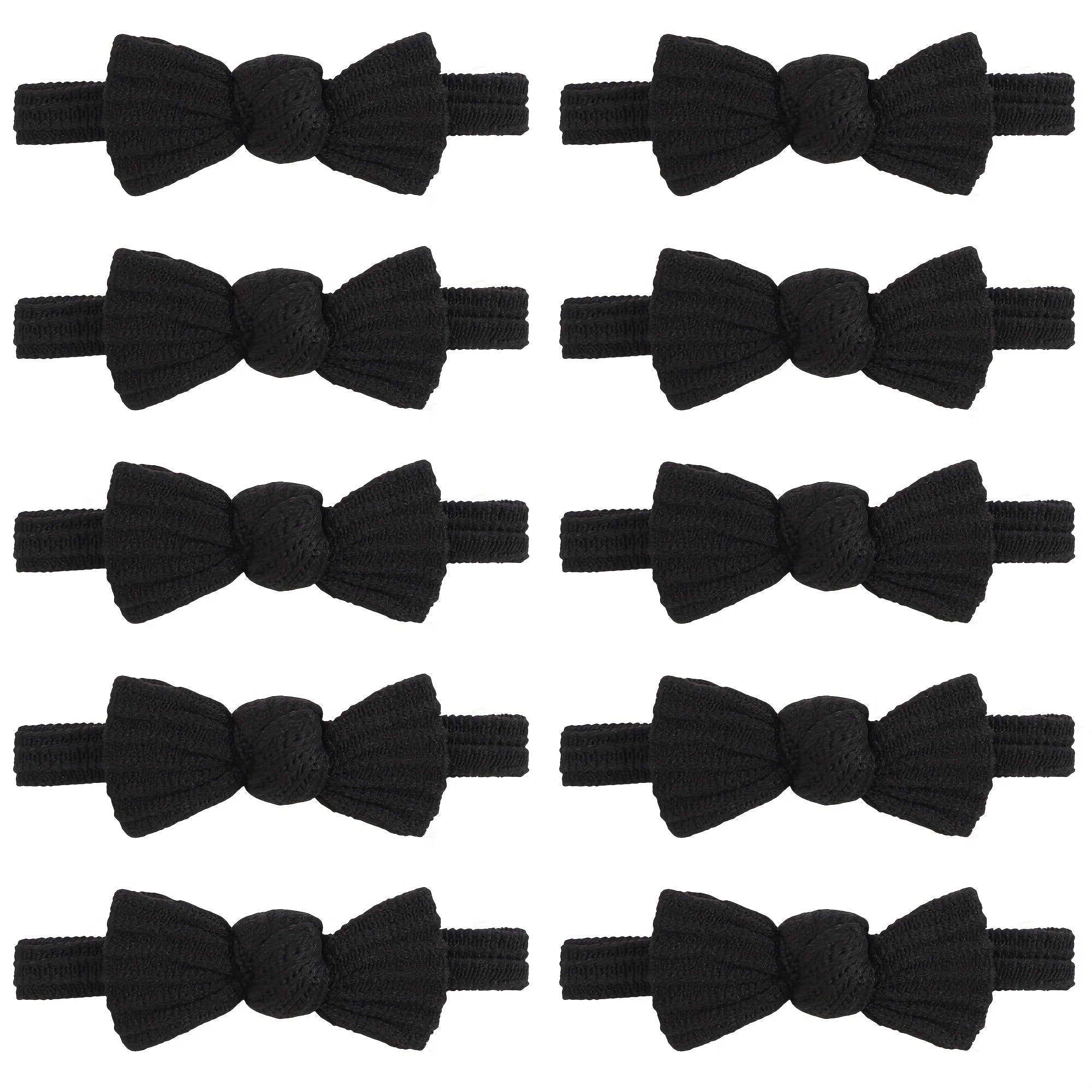 10pcs Soft Bow Hair Tie Thickened Hair Rope Elastic Ponytail Holder