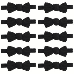 10pcs Soft Bow Hair Tie Thickened Hair Rope Elastic Ponytail Holder