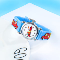 Boys' Cartoon Electronic Quartz Watch Mixed Sports Style For Students