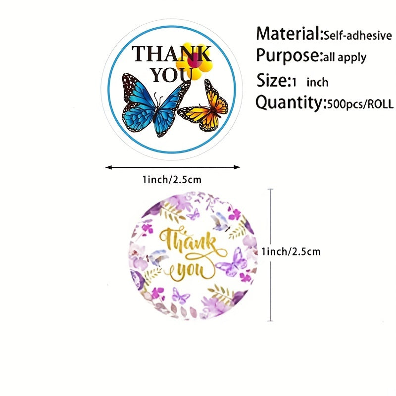 500pcs 2 Butterfly Wedding Decoration Stickers