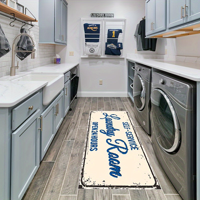 Durable Washable Area Rug Non Slip Water Absorbent Laundry Room Rug