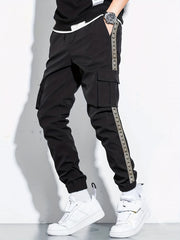 Men's Cargo Pants with Flap Pockets Straight Leg