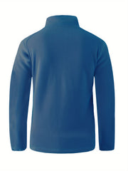Men's Warm Fleece Stand Collar Jacket for Outdoors