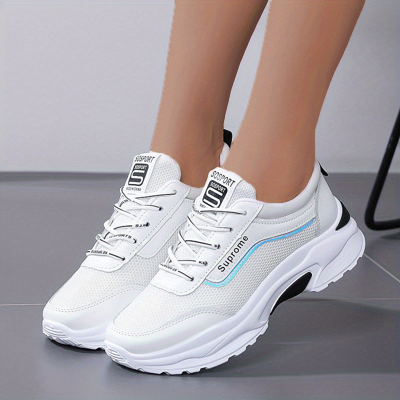 Women's Platform Sports Shoes - Breathable Running & Tennis Sneakers