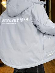 Men's Cotton Padded Coat Thermal Hooded Jacket