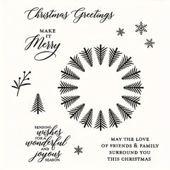 Christmas Tree Metal Cutting Dies And Stamps Set