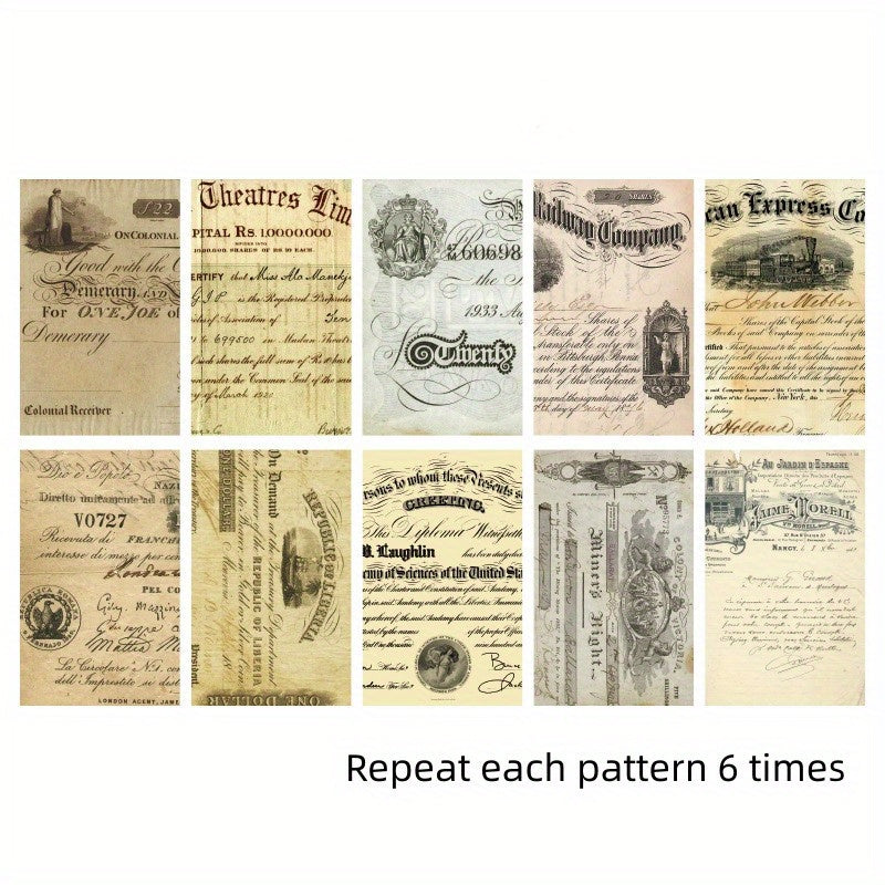 60pcs Ancient Rhyme Series Retro Literary Non-adhesive Paper Pack