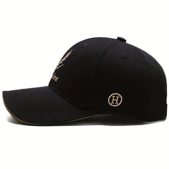 Feather Wheat Embroidery Baseball Cap Solid Cotton Dad Hat Unisex Casual Couple