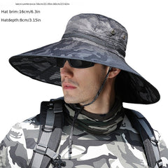 Men's Summer Outdoor Wide Brim Sun Hat