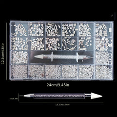 Assorted Nail Rhinestones Set - Decorative Gems for Nail Art