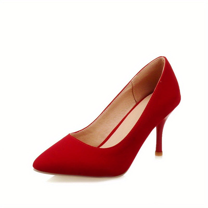 Women's Stiletto Heels Pointed Toe Slip-On Shoes Pumps