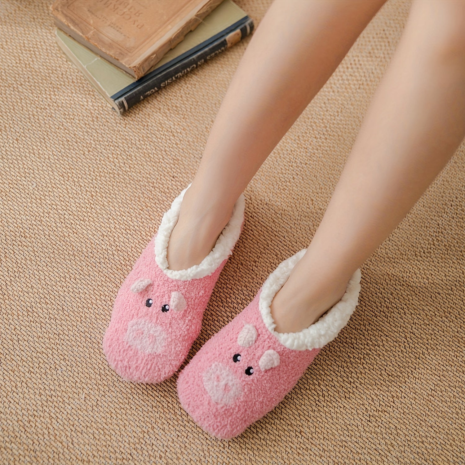 Fuzzy Slipper Socks Soft & Warm Low Cut Ankle Socks Women's Stockings