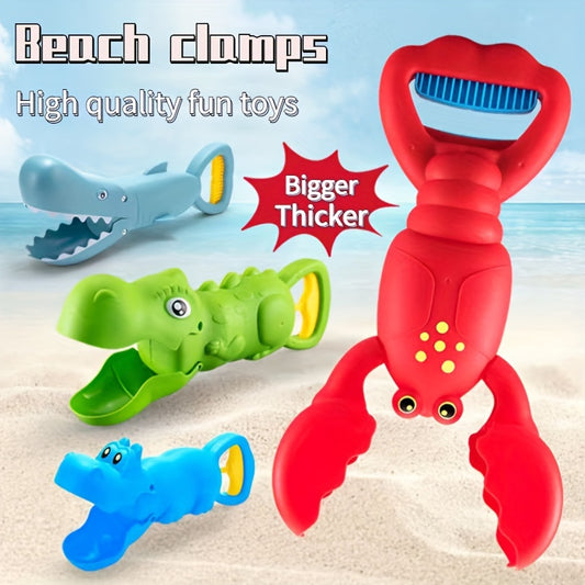 Kids Beach Sand Toys Set with Large Shovel and Animal Shape Tools