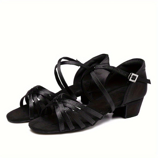 Girl's Low Heel Latin Dance Shoes Comfy Non Slip Shoes