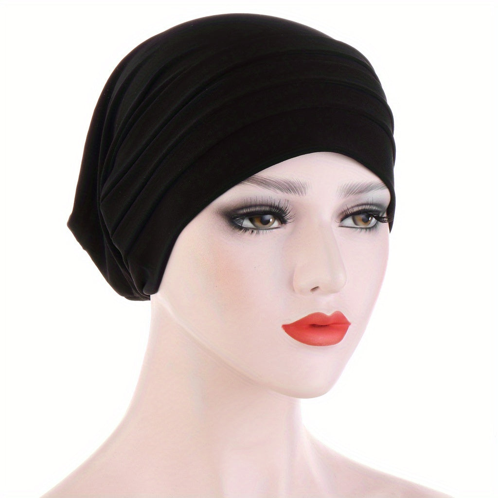 Solid Turban Lightweight Head Scarf Ramadan Head Wrap Beanie Cap