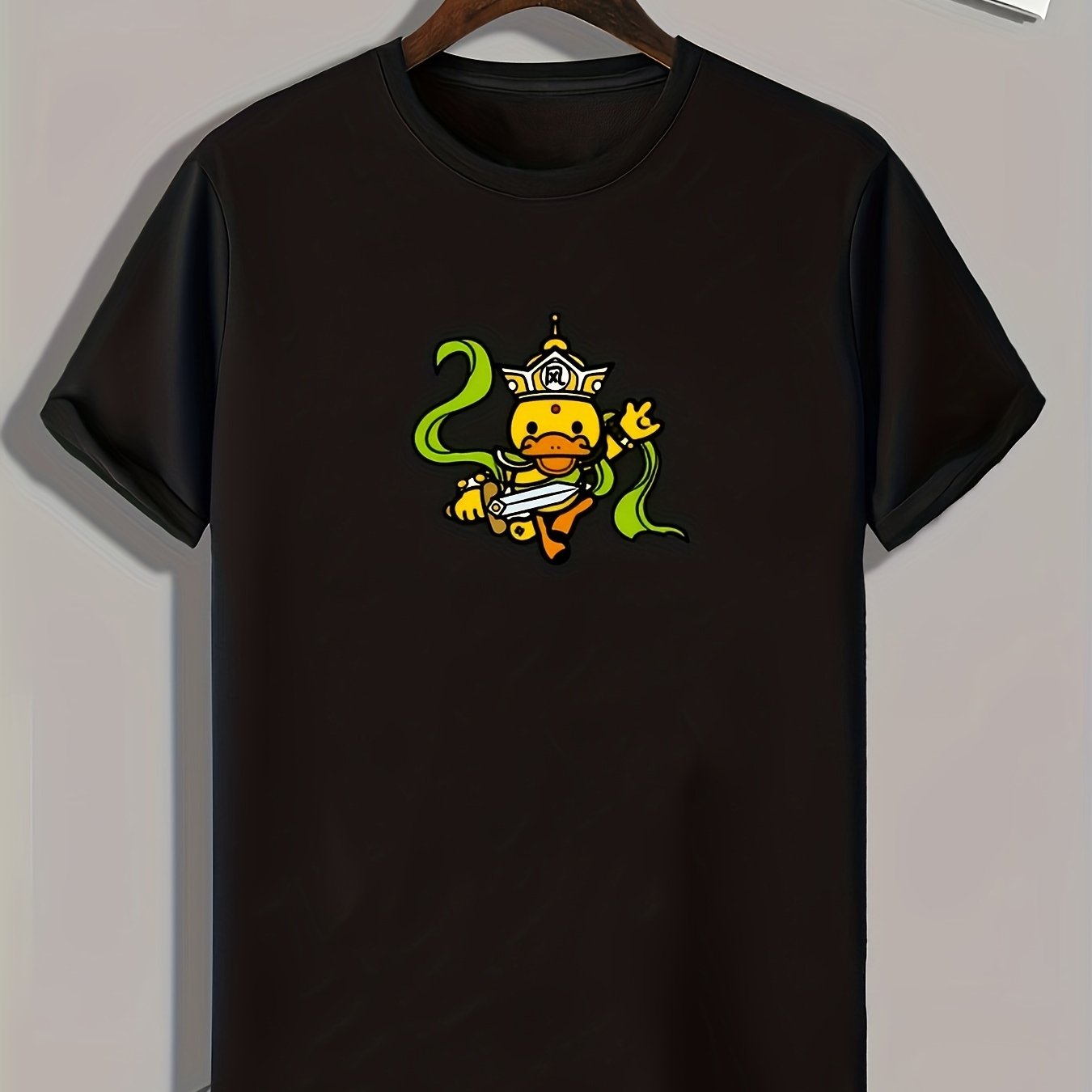 Funny Duck Print Men's Graphic T shirt Casual Comfy Tees For Summer