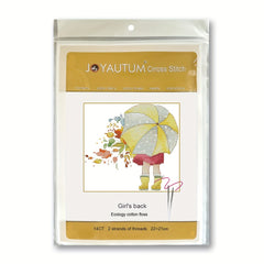 Girl Holding Umbrella Cross Stitch Kit for Beginners DIY Handwork