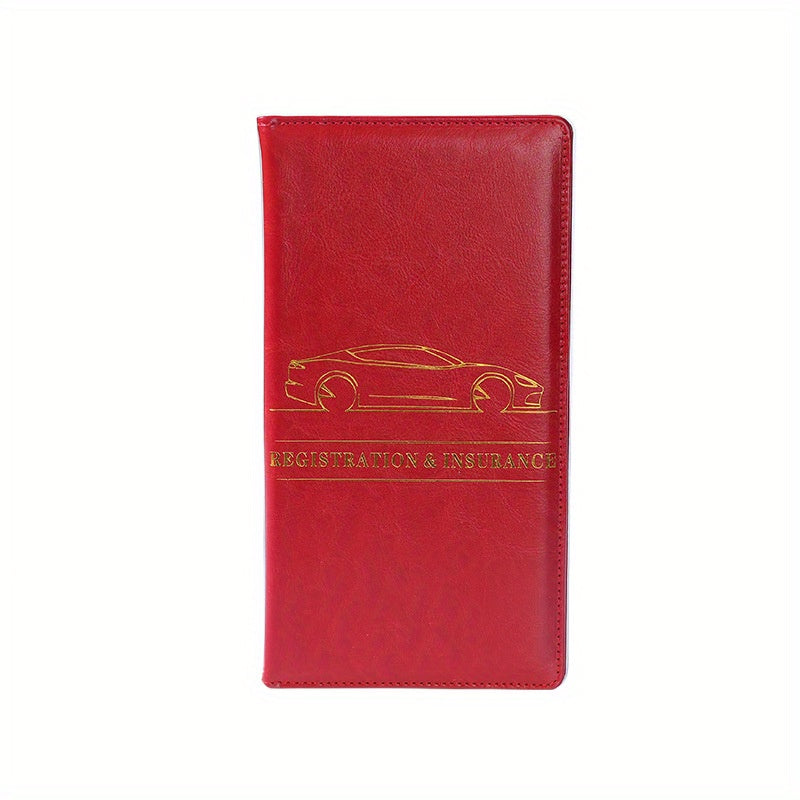 PU Leather Car Insurance Document Holder
