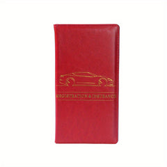 PU Leather Car Insurance Document Holder