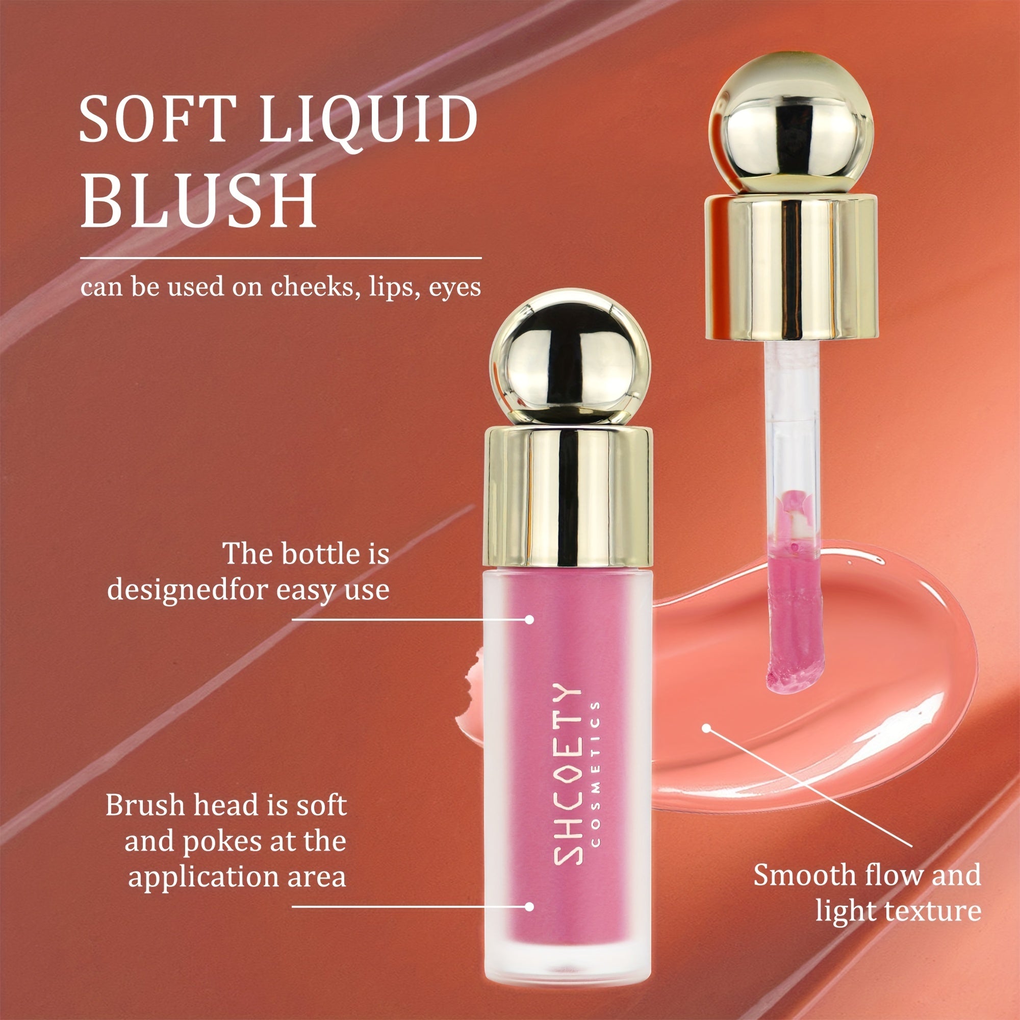 Matte Liquid Blush Lipstick Lip Glaze Dual Purpose Blush Natural Long Lasting