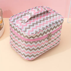Ripple Pattern Makeup Bag Travel Toiletry Cosmetic Bag Large Capacity
