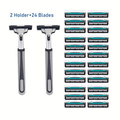Stainless Steel Men's Shaving Blades 24 Pack