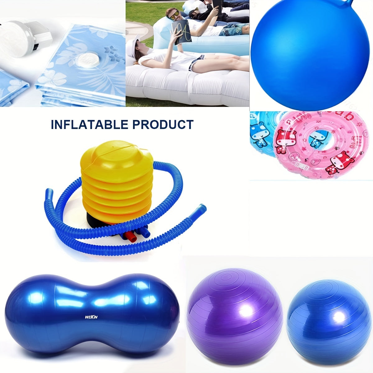 Foot Pump Inflatable Pump for Yoga Bed Boat Ball Ring Toys