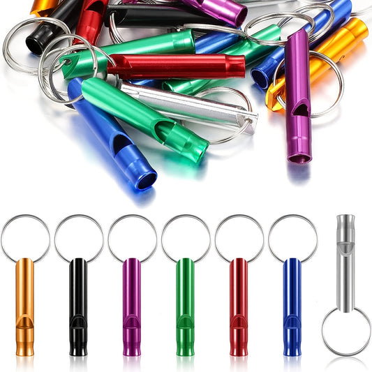 Aluminum Emergency Whistle Keychain for Camping Hiking Outdoors Sports