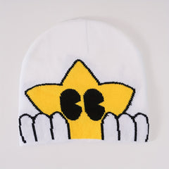 Pentagram Jacquard Y2K Beanie Anime Unisex Skull Cap