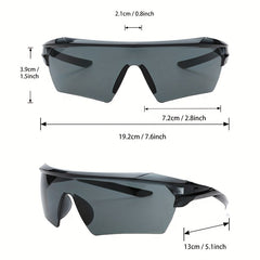 2pcs Men's Cycling Sports Goggles Sunglasses With Glasses Case