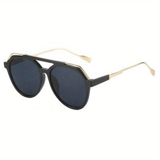 Y2K Top Bar Aviator Sunglasses Tortoiseshell UV400 Sun Shades
