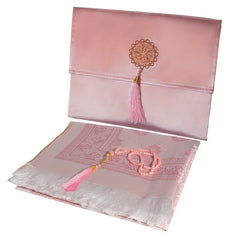 Portable Muslim Prayer Mat and Beads Set Soft and Durable Travel Prayer Mat
