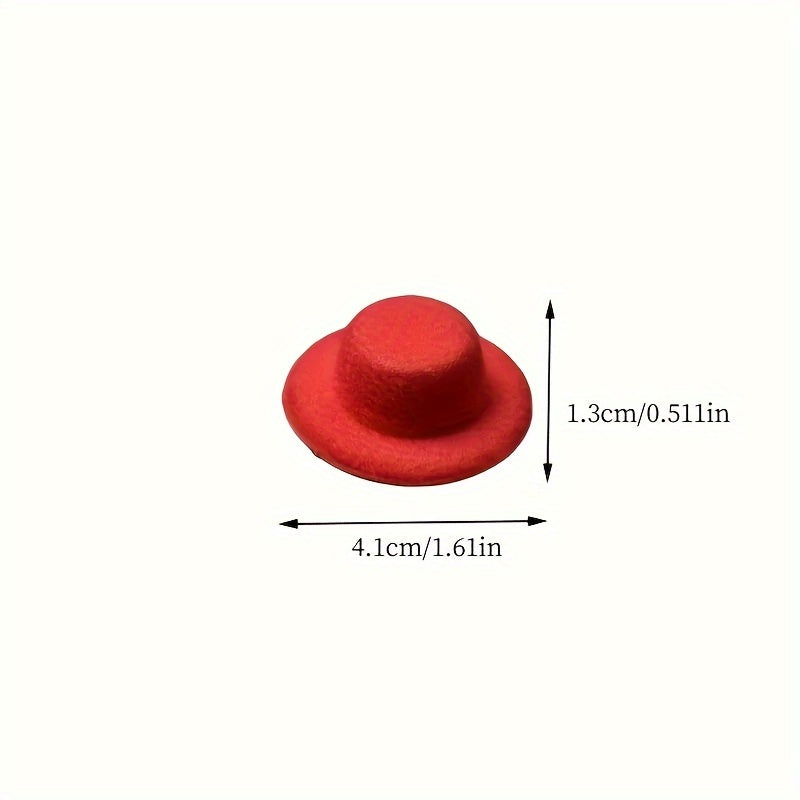 Mini Dollhouse Sun Hats For Crafts - Small Fabric Ornaments Hat