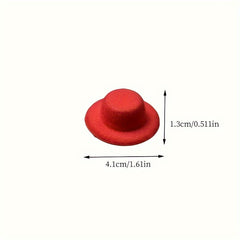 Mini Dollhouse Sun Hats For Crafts - Small Fabric Ornaments Hat