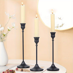 Set Of 3 Candlestick Holders Metal Candle Stick Holders For Table Centerpiece