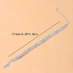Rhinestones Bangle Bracelet Dating Jewelry Gift For Women