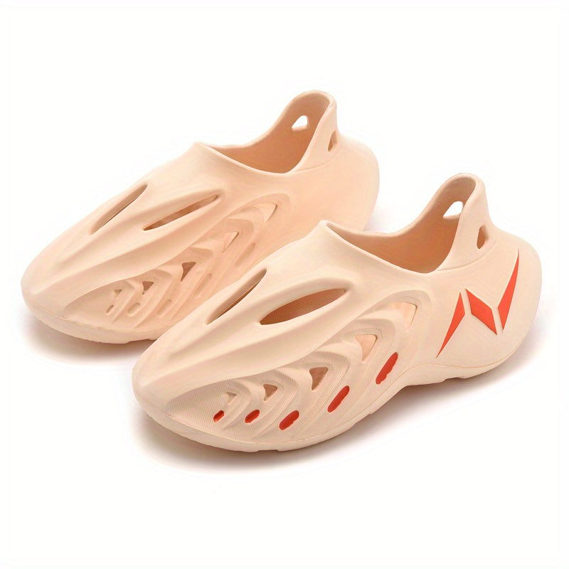 Men's Hollow Out Closed Toe Foam Clogs Slippers Non Slip Comfy Beach Sandals