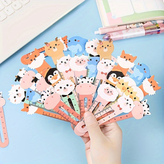 50pcs Animals Bookmarks Ruler Assorted Styles Teacher Prizes Book Markers