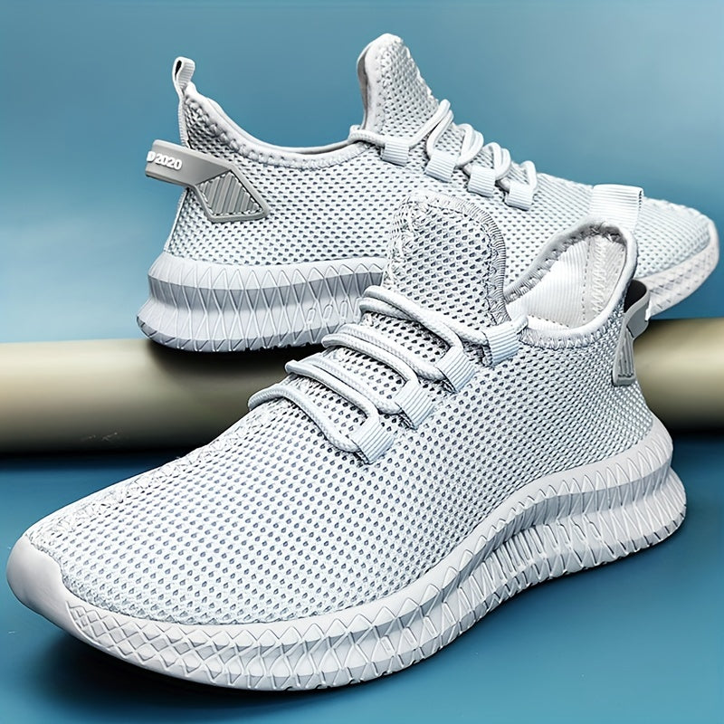 Men's Breathable Mesh Lace-up Sneakers Casual Outdoor Shoes