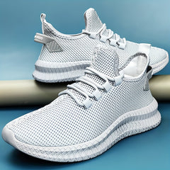 Men's Breathable Mesh Lace-up Sneakers Casual Outdoor Shoes