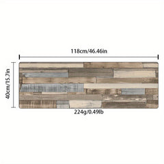 Wood Printed Anti Fatigue Kitchen Rug Waterproof Non Slip