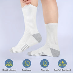 6 Pairs Men's Crew Socks Winter Sports Running Thick Warm Socks