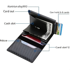 RFID Blocking Automatic Pop Up Credit Card Holder Case